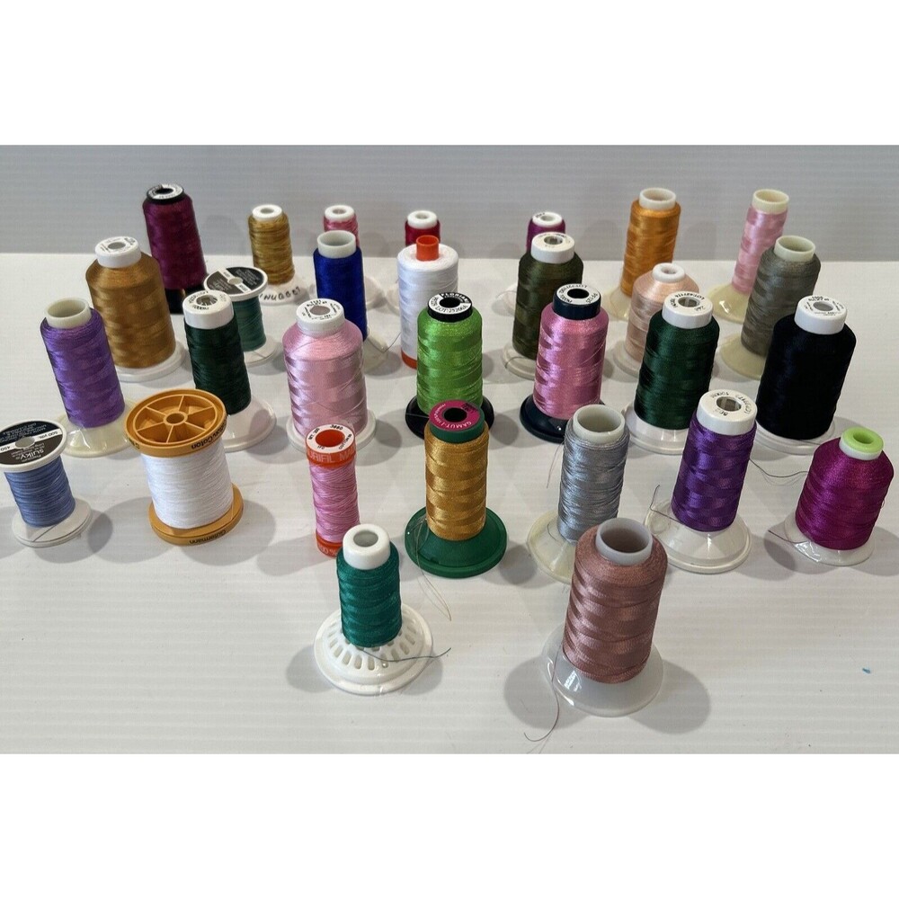 Lot Of 30 Floss Thread Colorful Sewing Quilting Embroidery  Machine